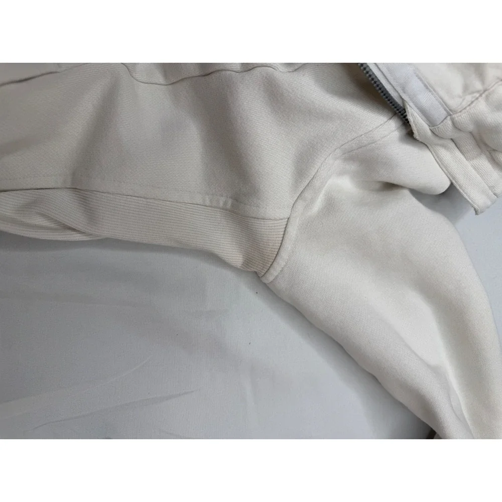 Lululemon Scuba Full Zip Hoodie Bone Size 8 Thumbholes Cotton Terry